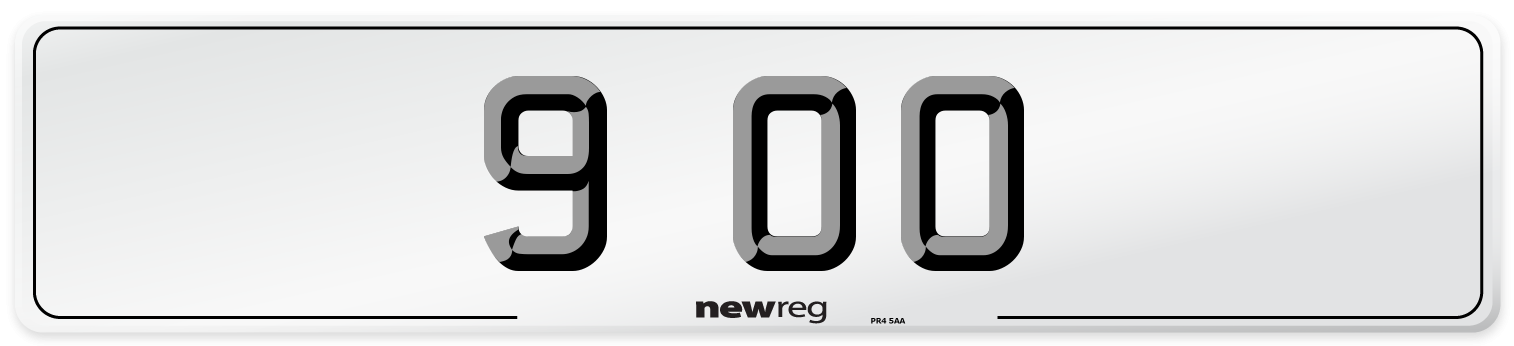9 OO Number Plate from New Reg